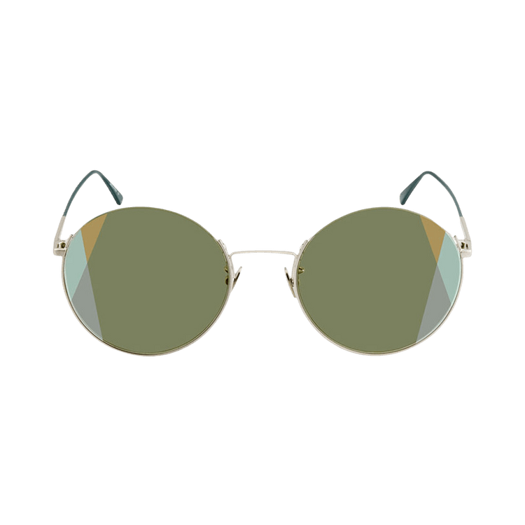 Bottega Veneta Round Sunglasses — Green