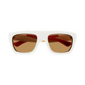 Bottega Veneta Rectangle Sunglasses — Orange