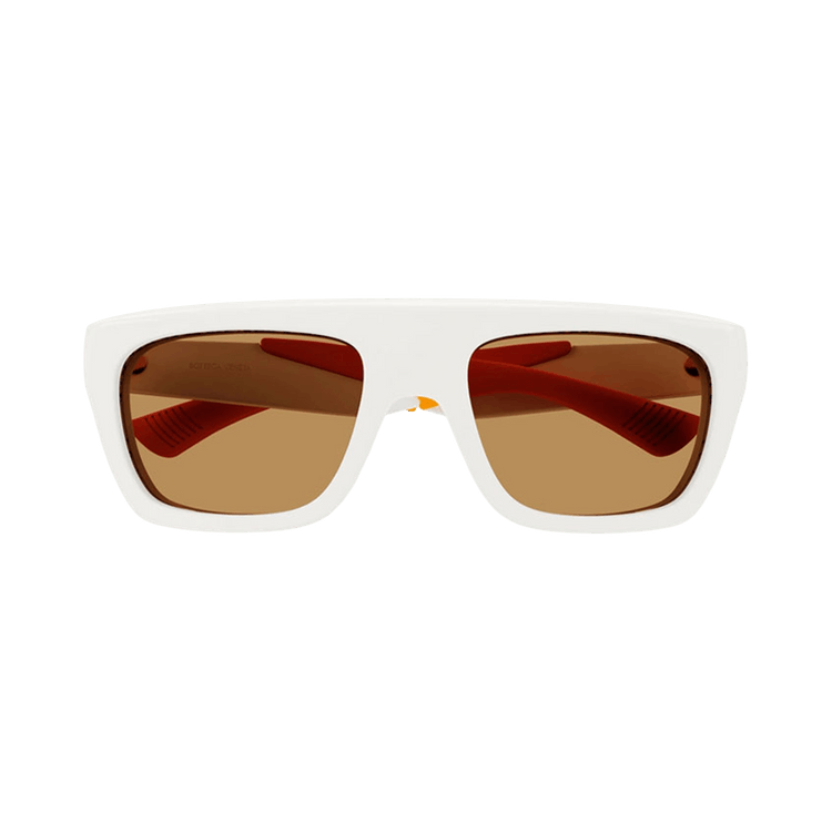 Bottega Veneta Rectangle Sunglasses — Orange