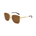 Bottega Veneta Rectangle Sunglasses — Brown