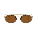 Versace Oval Sunglasses — Brown