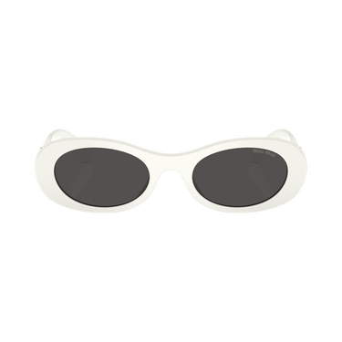 Miu Miu Oval Sunglasses — White