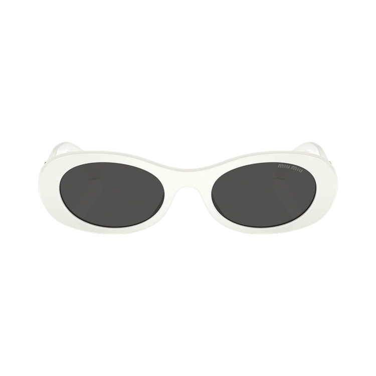 Miu Miu Oval Sunglasses — White