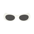 Miu Miu Oval Sunglasses — White