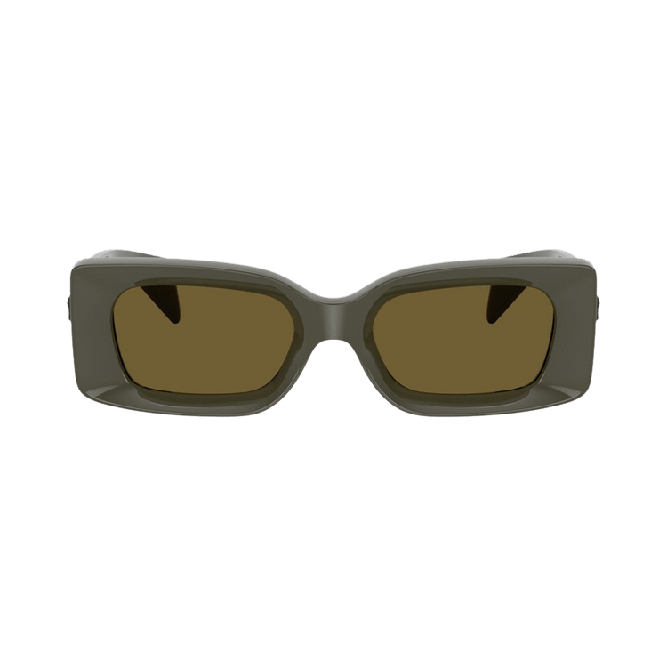 Versace Rectangle Sunglasses — Brown