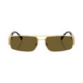Versace Rectangle Sunglasses — Brown