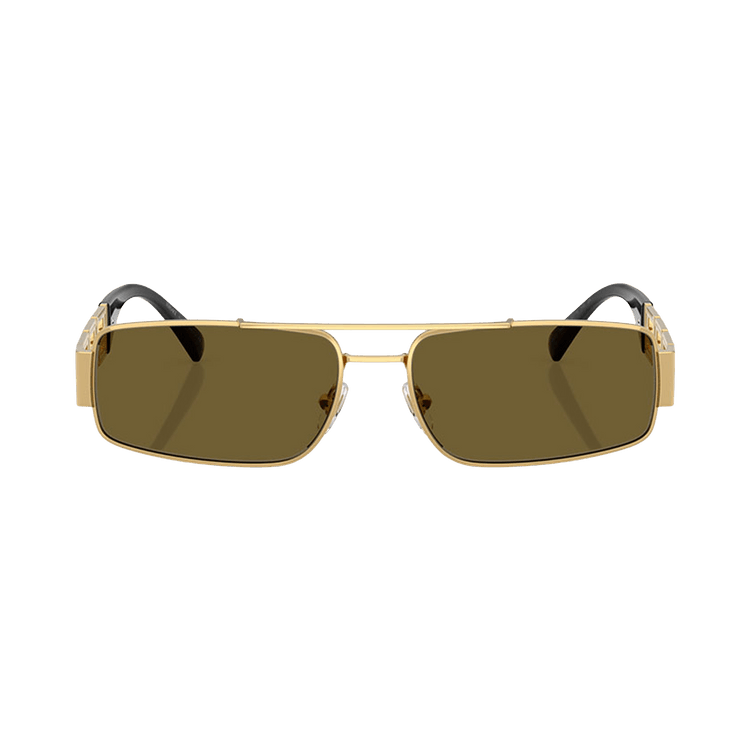 Versace Rectangle Sunglasses — Brown