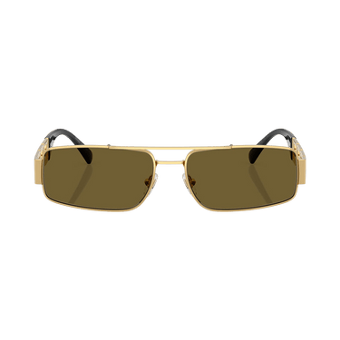 Versace Rectangle Sunglasses — Brown