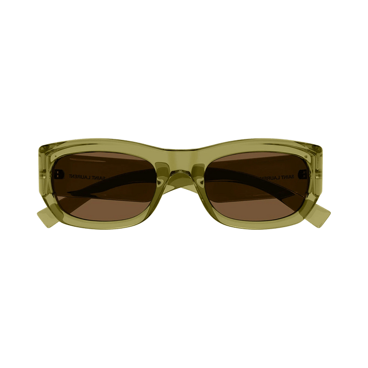 Saint Laurent Rectangle Sunglasses — Green