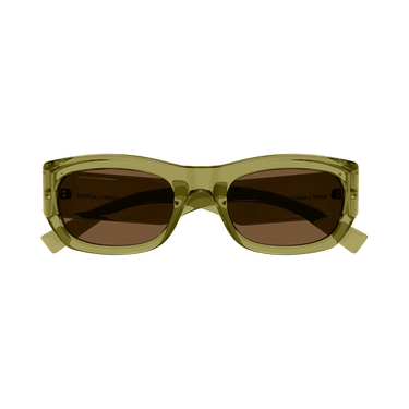 Saint Laurent Rectangle Sunglasses — Green