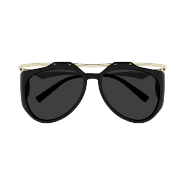 Saint Laurent Amelia Aviator Sunglasses — Black