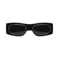 Saint Laurent Rectangle Sunglasses — Black