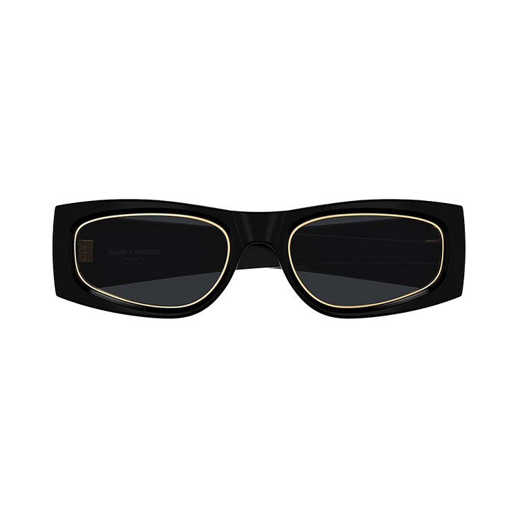 Saint Laurent Rectangle Sunglasses — Black