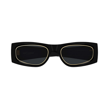 Saint Laurent Rectangle Sunglasses — Black