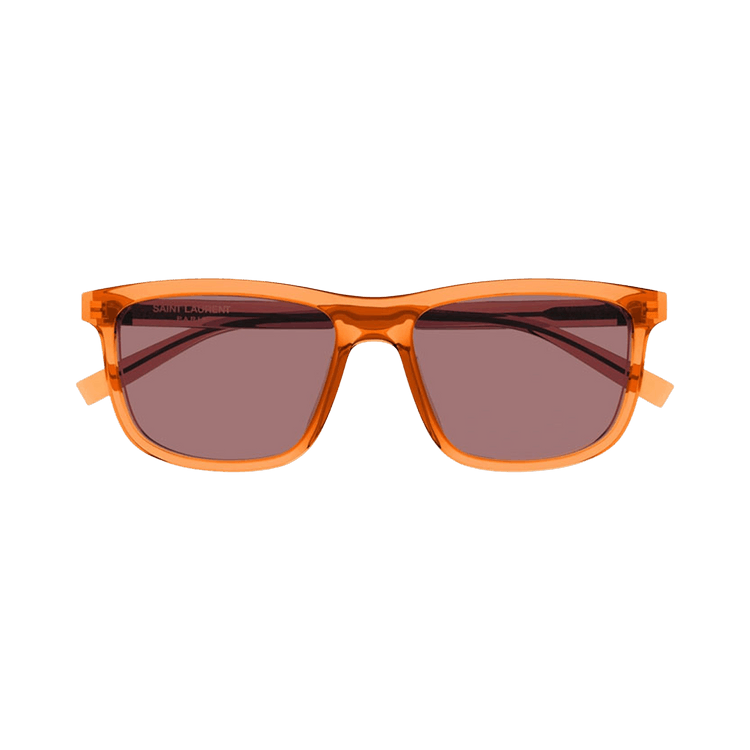 Saint Laurent Square Sunglasses — Orange