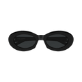 Saint Laurent Oval Sunglasses — Black