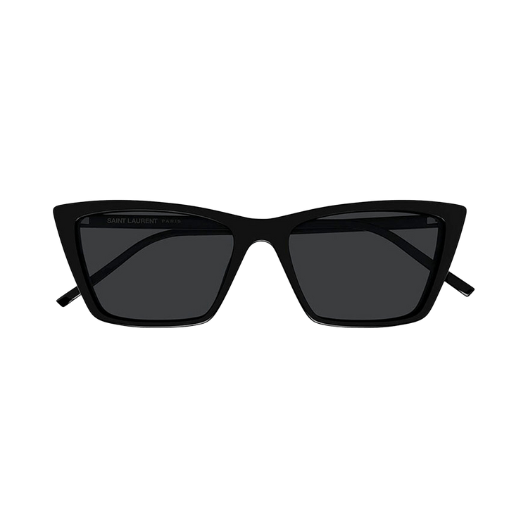 Saint Laurent Mica Thin Cat Eye Sunglasses — Black