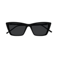 Saint Laurent Mica Thin Cat Eye Sunglasses — Black