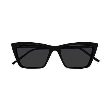 Saint Laurent Mica Thin Cat Eye Sunglasses — Black