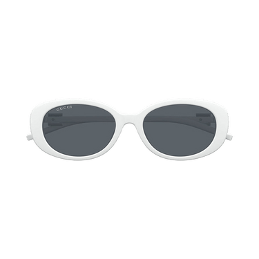 Gucci Oval Sunglasses — White
