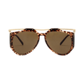 Saint Laurent Amelia Aviator Sunglasses — Brown