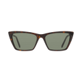 Saint Laurent Mica Thin Cat Eye Sunglasses — Grey
