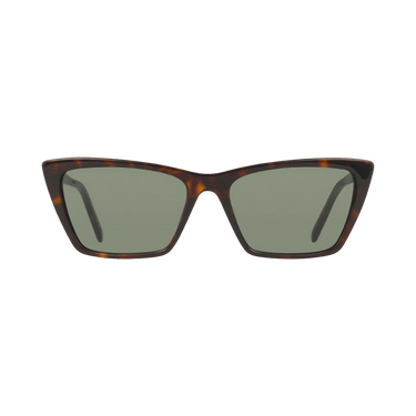 Saint Laurent Mica Thin Cat Eye Sunglasses — Grey
