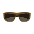 Saint Laurent Square Sunglasses — Brown