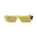 Gucci Square-Frame Recycled Acetate Sunglasses — Yellow