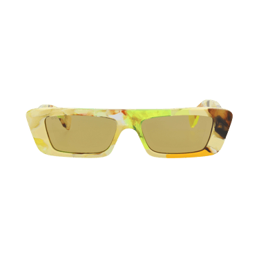 Gucci Square-Frame Recycled Acetate Sunglasses — Yellow