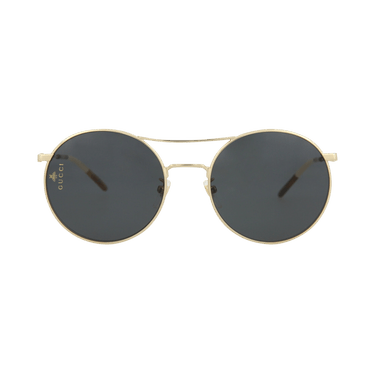 Gucci Round-Frame Metal Sunglasses — Gold