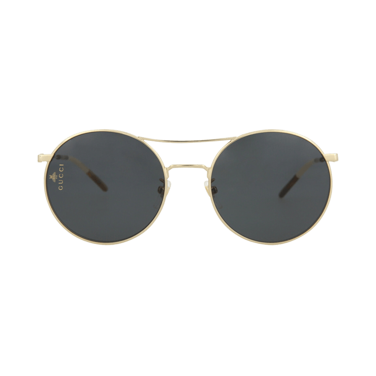 Gucci Round-Frame Metal Sunglasses — Gold