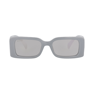 Gucci Square-Frame Injection Sunglasses — Silver