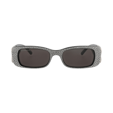 Balenciaga Square-Frame Recycled Acetate Sunglasses — Black