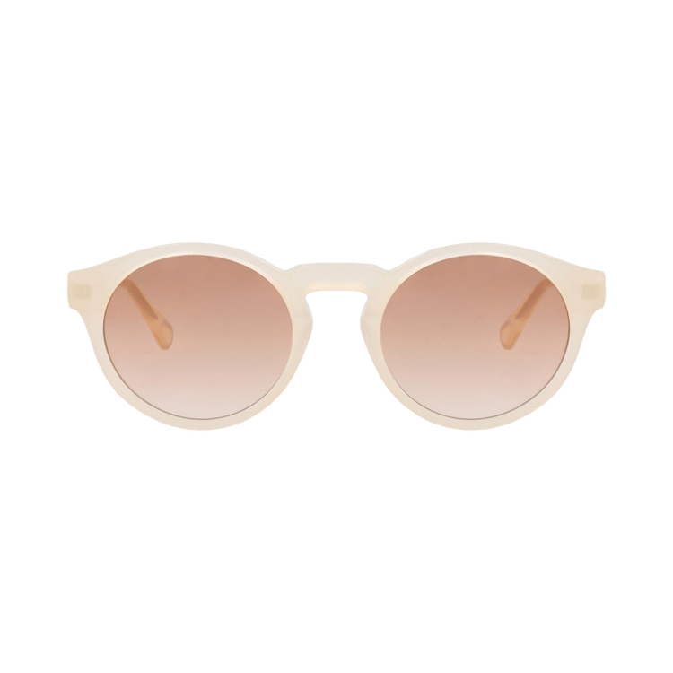 Chloé Round-Frame Recycled Acetate Sunglasses — White