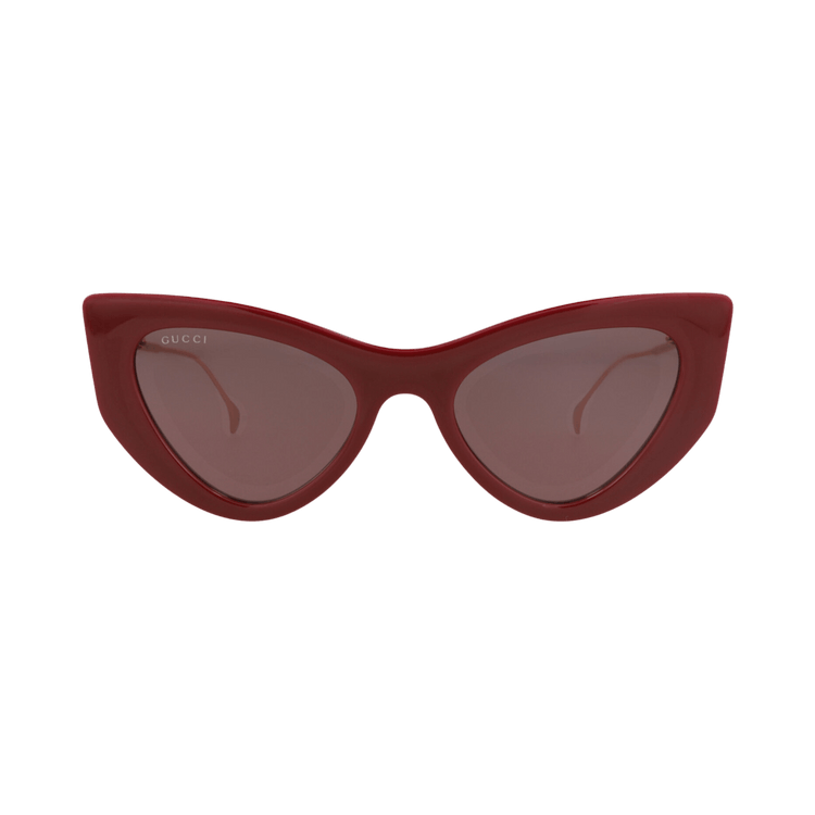 Gucci Cat Eye-Frame Injection Sunglasses — Red