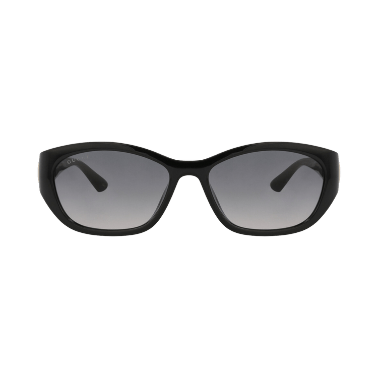 Gucci Round-Frame Injection Sunglasses — Black