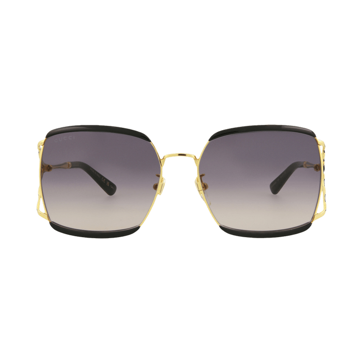 Gucci Square-Frame Injection Sunglasses — Black