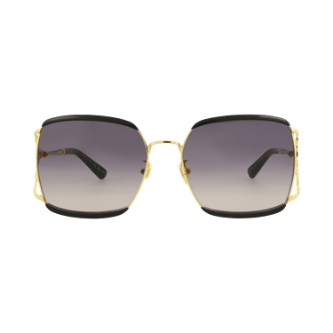 Gucci Square-Frame Injection Sunglasses — Black