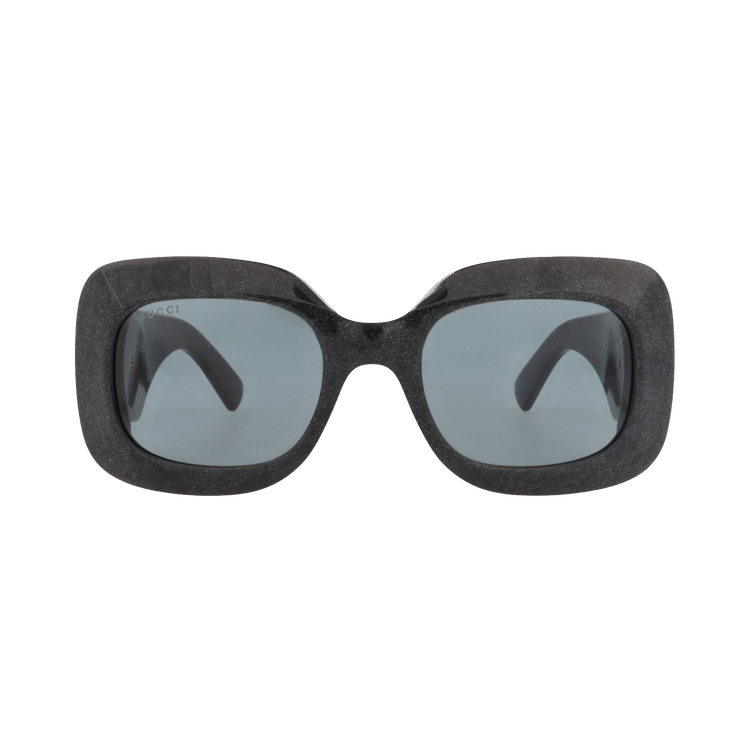 Gucci Square-Frame Recycled Acetate Sunglasses — Black