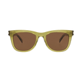 Saint Laurent Square-Frame Recycled Acetate Sunglasses — Green