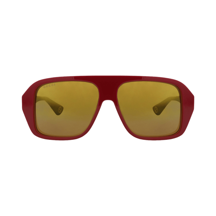 Gucci Aviator-Frame Recycled Acetate Sunglasses — Red