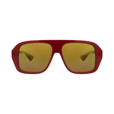 Gucci Aviator-Frame Recycled Acetate Sunglasses — Red