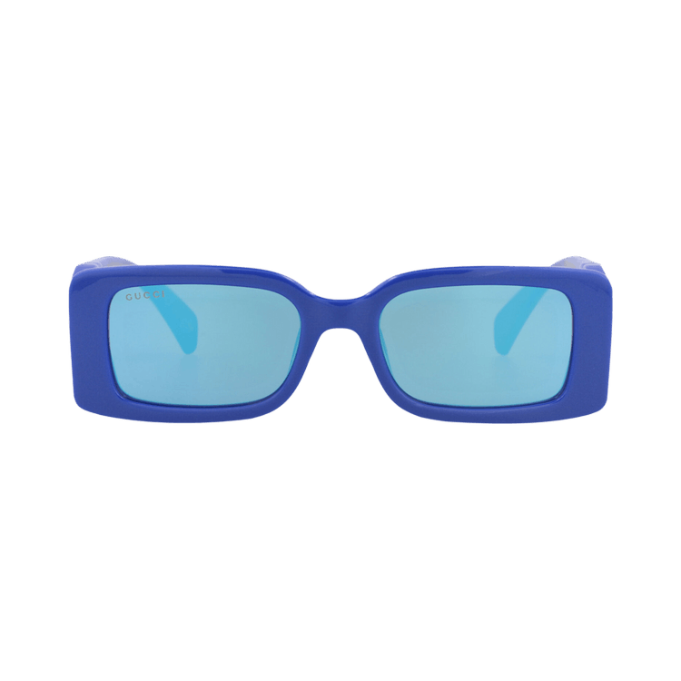 Gucci Square-Frame Injection Sunglasses — Blue