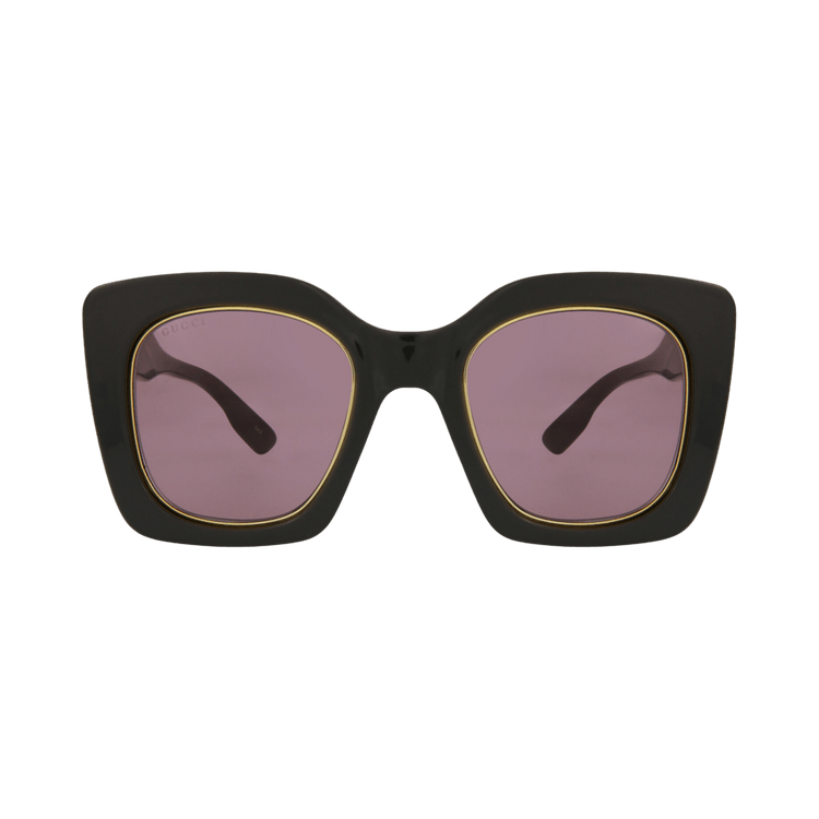 Gucci Square/Rectangle-Frame Acetate Sunglasses — Grey