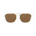 Gucci Square-Frame Metal Sunglasses — Gold
