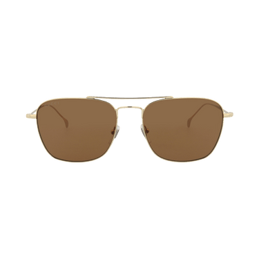 Gucci Square-Frame Metal Sunglasses — Gold