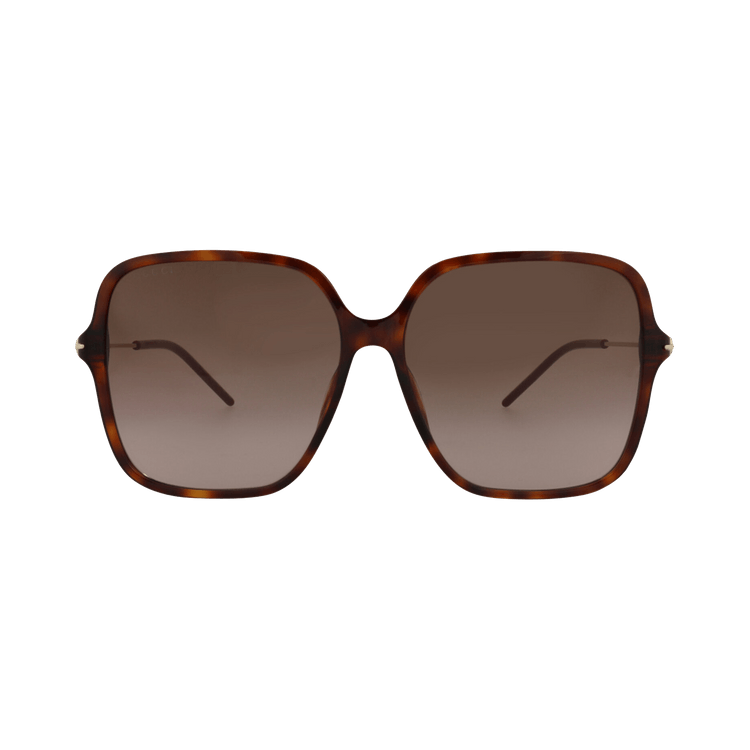 Gucci Square-Frame Recycled Acetate Sunglasses — Brown