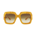 Gucci Square-Frame Bio Acetate Sunglasses — Yellow