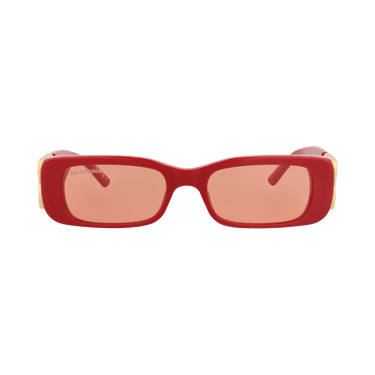 Balenciaga Square-Frame Acetate Sunglasses — Red